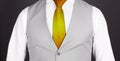 Man in a grey suit, close-up Royalty Free Stock Photo
