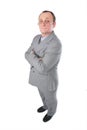 Man in grey suit posing Royalty Free Stock Photo