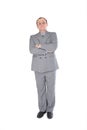 Man in grey suit stands Royalty Free Stock Photo