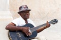 Man in the guitar Havana Royalty Free Stock Photo