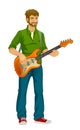 Man with guitar Royalty Free Stock Photo