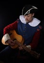 Man with a guitar (The troubadour),