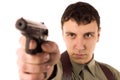 Man with gun Royalty Free Stock Photo