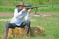 Man with a gun Royalty Free Stock Photo