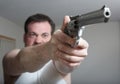 Man with gun Royalty Free Stock Photo