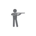 man with a gun icon. Simple element illustration. man with a gun symbol design template. Can be used for web and mobile Royalty Free Stock Photo