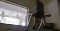 Man in the gym exercising on treadmill