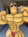 Man Gym Mascot in Rioverde Central Mexico Royalty Free Stock Photo