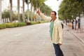 Man hailing a cab Royalty Free Stock Photo