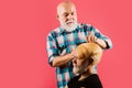 Man at the hairdresser getting a haircut. Modern client in professional hairdressing salon. Professional barber styling Royalty Free Stock Photo