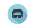 man hairstyle element icon vector illustration