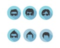 man hairstyle element icon vector illustration