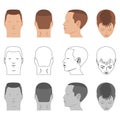 Man hairstyle head set