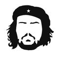 Che Guevara silhouette. Argentine Marxist revolutionary, guerrilla leader