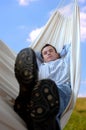 Man in hammock