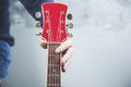 Man hand guitar Royalty Free Stock Photo