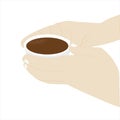 Man hand holding a cup.Concept Royalty Free Stock Photo