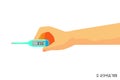 Man Hand Holding Digital Thermometer Royalty Free Stock Photo