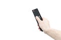 Man using the remote control Royalty Free Stock Photo