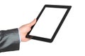 Man hand holding tablet PC