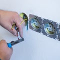 hand install electrical wire