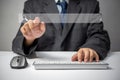 Man hand searching browsing for information internet data Technology on computer keyboard notebook.SEO Search Engine Optimization Royalty Free Stock Photo