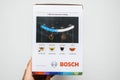 Man hand unboxing unpacking Bosch TWK7203 kettle