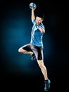 Man handball player isolated Royalty Free Stock Photo