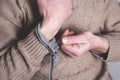 Man handcuffs and key Royalty Free Stock Photo