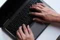 Hands with laptop typing Royalty Free Stock Photo