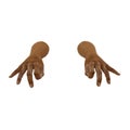 Man Hands ok sign Swarthy Skin on white. 3D illustration