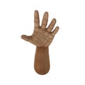 Man Hands Swarthy Skin on white. 3D illustration