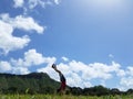 Man Handstanding in Kapiolani Park