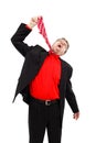 Man hanging himself with tie Royalty Free Stock Photo