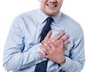 Man has sudden heart attack. Royalty Free Stock Photo