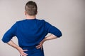 Man having back loins pain ache