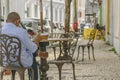 Man Having Coffe at Historic Center of Recife Brazil