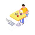 Man Having Dinner Royalty Free Stock Photo