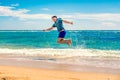 Man having fun at the beach Royalty Free Stock Photo