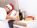 Man having hangover after night party Royalty Free Stock Photo