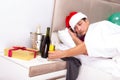 The man having hangover after night party Royalty Free Stock Photo