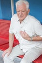 Man having heart attack Royalty Free Stock Photo