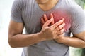 man having heart attack Royalty Free Stock Photo