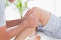 Man having knee massage