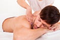 Man having a shoulder massage Royalty Free Stock Photo