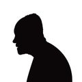 A Man head body part,  people body part silhouette vector Royalty Free Stock Photo