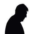 A man head, body part silhouette vector Royalty Free Stock Photo