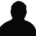 A man head, body part silhouette vector Royalty Free Stock Photo