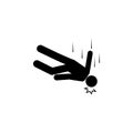 Man, head, injure, head, fall icon. Element of man fall down. Premium quality graphic design icon. Signs and symbols collection