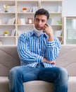 Man with a head neck spine trauma wearing a neck brace cervical Royalty Free Stock Photo